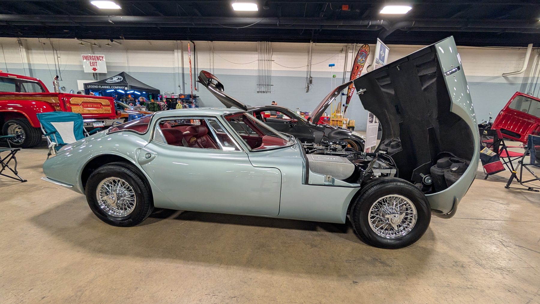 Greenville Motorama show floor with vendor displays
